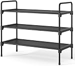 Kitsure Sac à chaussures pour placard, sac à chaussures robuste pour entrée, rangement de chaussures dans l'espace, petit organisateur de chaussures, 70.0 x 29.9 x 57.4 cm, noir