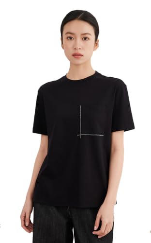 T-shirt blanc minimaliste à design géométrique pour le bureau