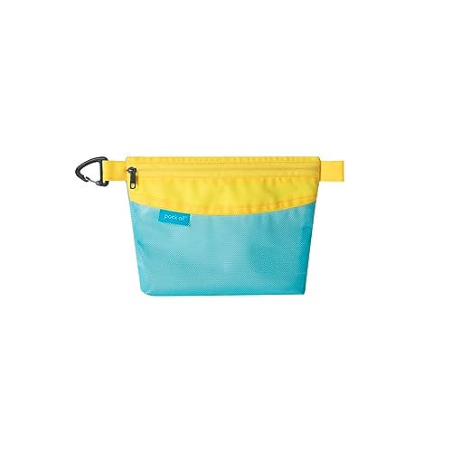 Water-resistant Mesh Zipper Pouch (Small Blue)
