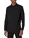 Burnside Men's Locked Solid Button Down Long Sleeve Woven Shirt, Black, Medium