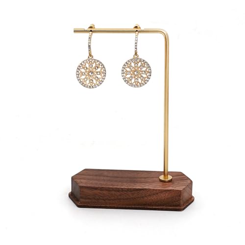 Guojiang Wood Jewelry Organizer T-Shape Earrings Display Stand T-Bar Jewelry Ear Studs Display Holder For Show Photography 9 Styles Wood Jewelry Organizer