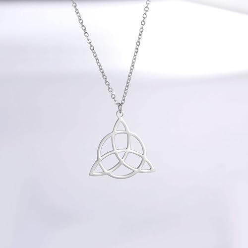EUEAVAN Viking Necklace Sacred Triangle Protection Rune Necklace Keitel Symbol Pendant Vikings Pagan Norse Protective Jewellery Stainless Steel Irish Celtic Necklace Jewellery Gifts3