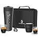 Handpresso Set auto | caffettiere da viaggio a batteria USB | capsule espresso o riutilizzabili caffè macinato | Valigetta compatta: caffettiere portatile - 2 tazze - pattumiera - cavo USB immagine