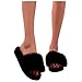 Dasongff Pantoufles Femmes Pantoufles Femme Fantaisie en Fausse Fourrure en Peluche Claquettes Confortable Sandales Plates Antidérapantes Bout Ouvert Accueil Chaussures Intérieur Extérieur