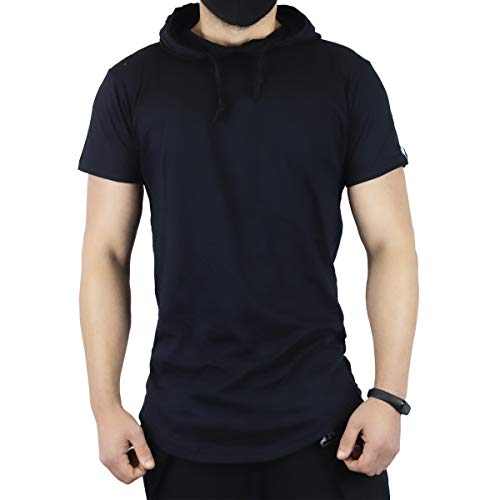 Camisa Longline Oversized Com Capuz Swag Básica C32 Vcstilo (PRETO, G)