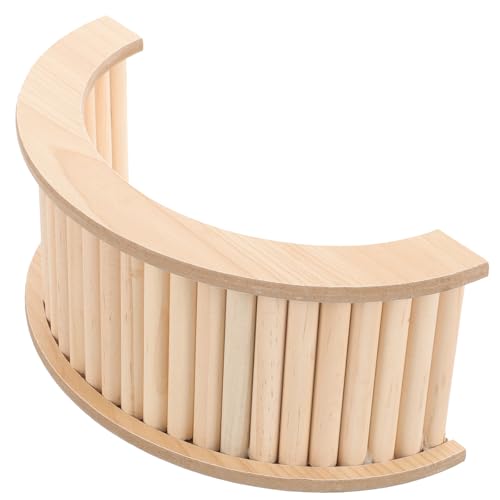HAKIDZEL Pont en Bois pour Petits Animaux et Cochons d'Inde Surface Lisse, d'escalade Décoratif et Échelle pour Cage de Rongeurs