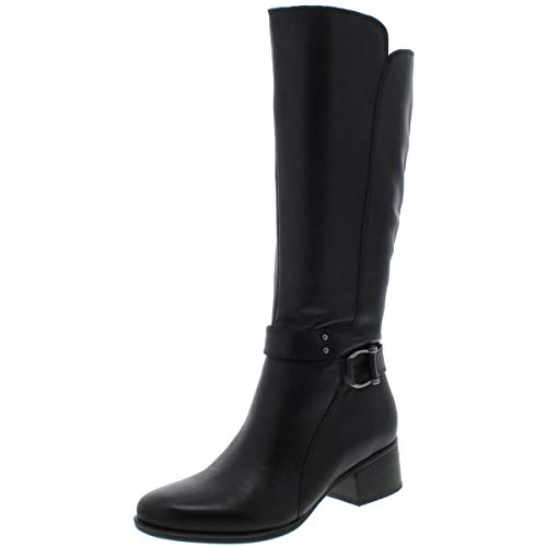 Naturalizer Womens Dane Leather Closed Toe Knee High, Black Leather, Size 7.0