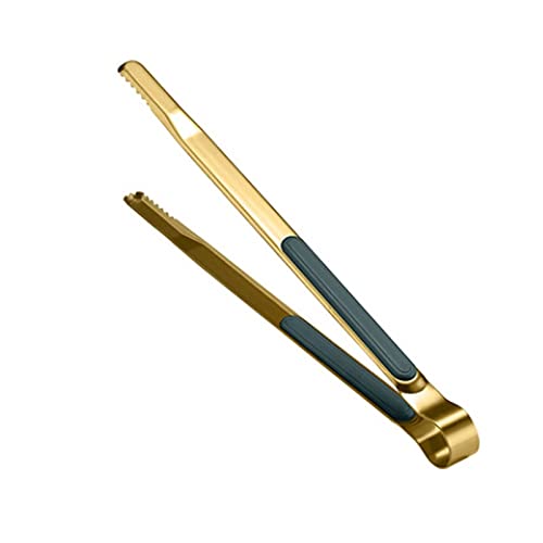 Pinze da Cucina 1pc Pinze per Alimenti in Acciaio Inossidabile Dorato Pinze da Portata Antiscivolo per Barbecue Carne Insalata Pane Accessori da Cucina Cottura