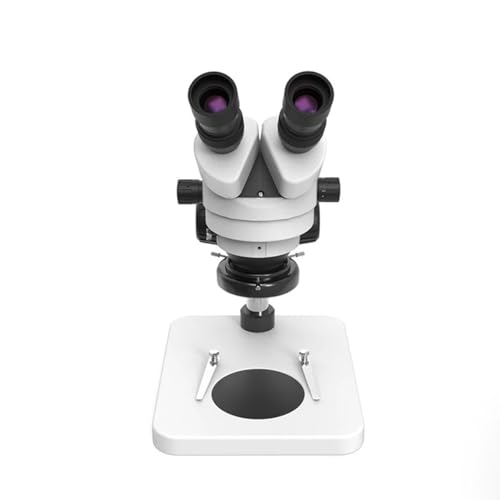 Microscope for Micro Soldering Tool Binocular Zoom Stereo Microscope with Light for Mobile Phone Repair(White)