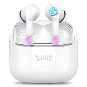 Bluetooth Kopfhörer, Kopfhörer Kabellos Bluetooth 5.3 Kopfhörer In Ear mit 4 ENC Mikrofon, 2024 Neue Kabellose Kopfhörer Noise Cancelling Earbuds mit USB-C, 40Std Tiefer Bass IPX7 Wasserdicht Ohrhörer