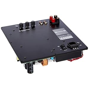 MONACOR SAM-500D subwoofer actieve module met 500 W en variabele low pass, woofer met high-level ingangen, geïntegreerde basverhoging en zeer hoge vermogensreserves, zwart 32.0800