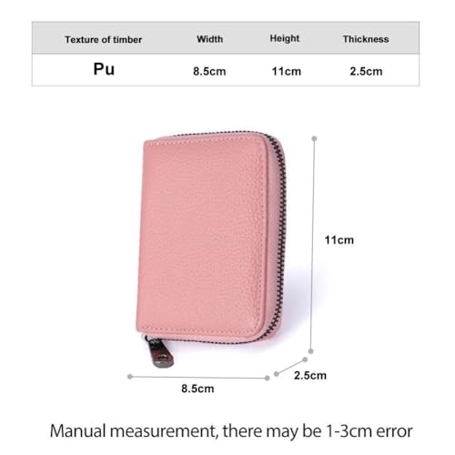 Large Wallets for Women Extra Capacity,Credit Card Holder with 20 Card Slots Zip Leather Card Case for Name ID Card Holder Book Business Card Book(Black/Rose/Pink)3