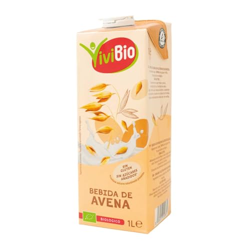 Vivibio Bebida ecológica sin gluten Bebida de avena - botella de 1L, El ambalaje puede variar