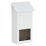 グリーンライフ ポスト 壁掛け 新聞受け【日本製】 スチール製 (幅18.0×奥行9.5×高さ34.5㎝)おしゃれ ホワイト FH-10(W)