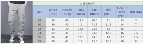Image of Men's Casual Cargo Pants | Regular Fit Multi-Pocket Trousers-