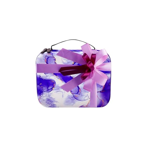 Image of 30 Slot Diamond Art Storage Box | Purple Bead Organizer Case with Drill Tools, Portable Craft Box, For 5D DIY Art Kits