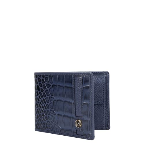 Image of Da Milano Leather RFID Wallet for Men with Multicard Slot - Blue (10287OL)