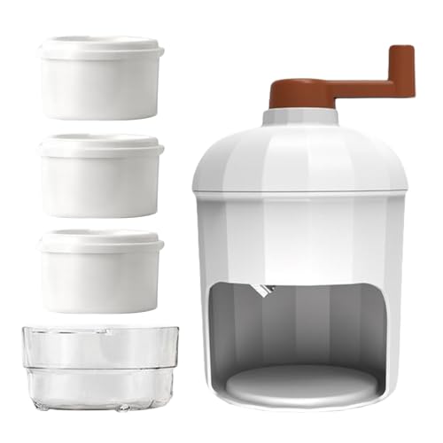XAGMODSHN Funcional máquina de granizado manual para máquina de granizados, con moldes de cono de nieve, molinillo de hielo manual para cono de nieve y granizados