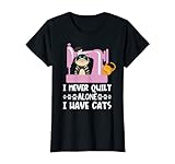 Photo Gallery donna i never quilt alone i have cats quilters fogne maglietta Photo Gallery donna i never quilt alone i have cats quilters fogne maglietta