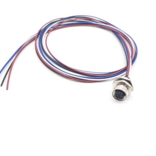 Cable conector hembra M12 4 pines 1 metro miniatura 3