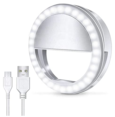 Orco Rechargeable Selfie Ring Light, 36 LED Clip-On Phone Light with 3 Brightness Levels