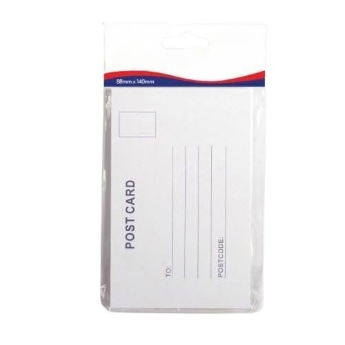 Vision4ever 25 Blank Mail Post Cards White Blank Post Cards, Printable Postcards Set Family Friends Travel Postal (140x88mm)