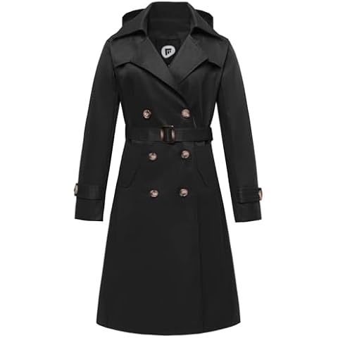 poonyfesh Women's Waterproof Trench Coat Cover