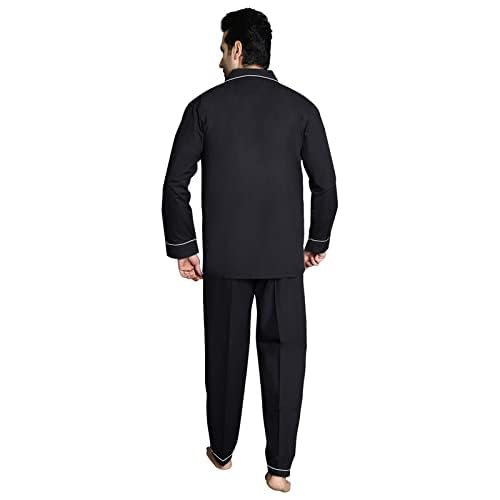 Image of Men's Cotton Solid Night Suit