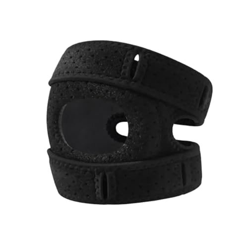 CHYLMAPHEN 2pcs Knee Brace Adjustable Soft Protect Band Breathable Sports Knee Brace Knee Uncomfortable for Volleyball Football Dance Yoga Tennis Running(Black,L)