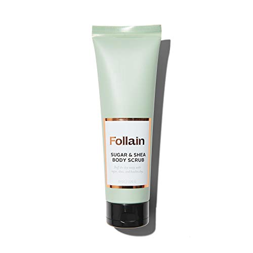 Follain Sugar & Shea Body Scrub | Skin Exfoliating Sugar Crystals, Moisutirizing and Hydrating Exfoliator, Coconut Oil &
