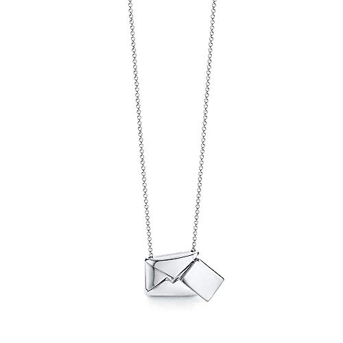 Collier d'amour classique au quotidien pendentif enveloppe en argent 925