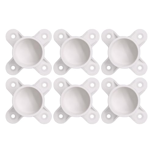 BENLIUDH 6 pcs PVC Pipe Flange Caps, PVC Fittings for DIY Making Storage Shelves, Support Feet (1 inch)