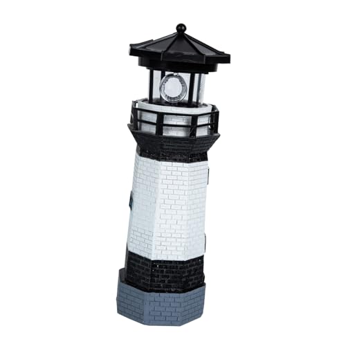 Kisangel Lámpara Solar Giratoria de Decoración Exterior para Jardín Patio y Balcón Luz LED Recargable con Panel Solar Adorno Náutico para Terraza y Césped