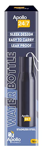Image of Apollo Pharmacy Stainless Steel Leak Proof Water Bottle, 750 ml