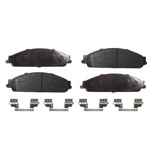 Image of Detroit Axle - Front Brake Kit for 08-09 Ford Taurus X Mercury Sable 05-07 | Freestyle Five Hundred Montego, Drilled & Slotted Brake Rotors Ceramic Brake Pads Replacement 12.41 inch Front