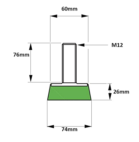 4x Antivibrationsfüsse/ Schwingungsdämpfer (Tragkraft 350kg je Fuß) für Bodenaufstellung z.B. eines Split- Klimaanlagen- Außengerätes-2