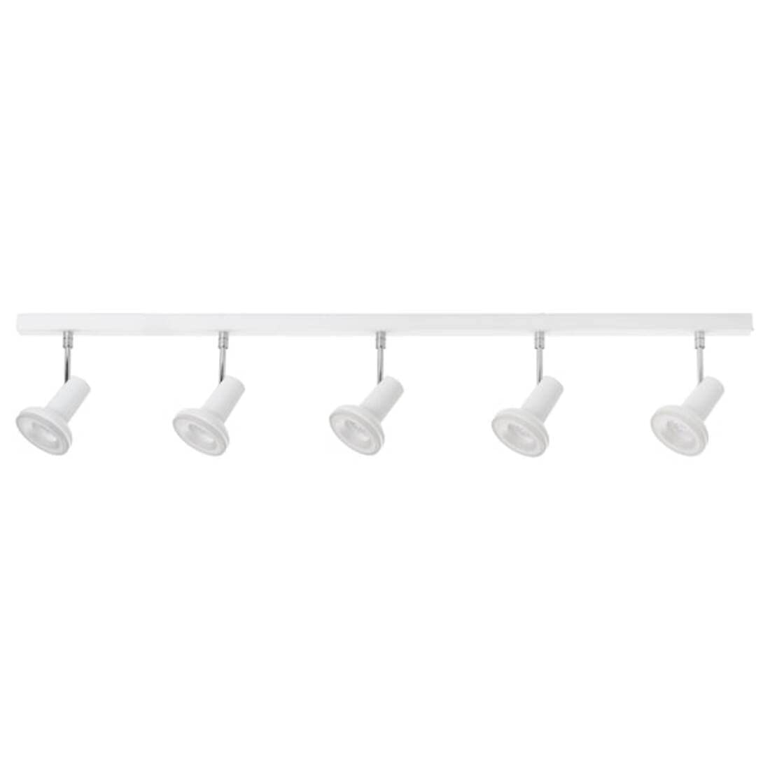 Digital Shoppy Ceiling Spotlight with 5 Spots, White/Chrome-Plated.