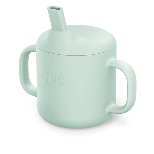 Image of NUK Silicone Baby Straw Cup, Easy to Grip & Drink, Dishwasher-Safe, BPA-Free, Pack of 1