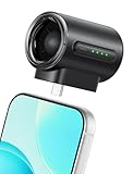 Aecooly Powerful USB C Phone Fan, 17000 RPM High Speed, Compatible with iPhone, iPad, Tablet, 4 Speed Mini Portable Cell Phone Fan Attachment for Summer, Travel, Gifts for Women-Black