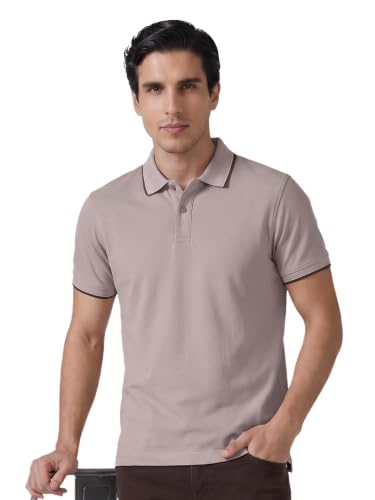 Image of XYXX Accent Men's Solid Cotton Polo T Shirt | Collar Tshirts | Half Sleeves | Solid-Slim Fit