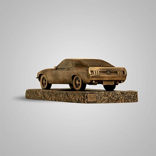 Image of SILAII 1969 Ford Mustang Car Replica Sculpture in Antique Bronze Finish | Collectible Home Decor
