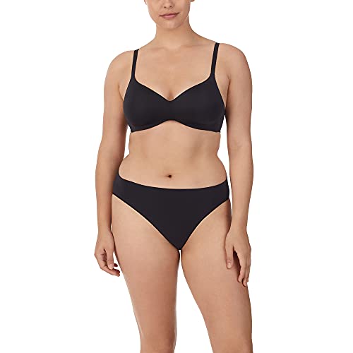 DKNY Damen Litewear Bügelloser T-Shirt-BH, Undurchsichtige, Schwarz, 80B