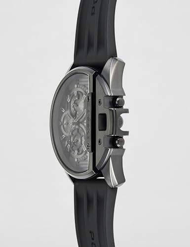 Image of Police Quartz Multifunction Black Dial Black Silicone Strap Watch for Men - PLPEWGQ2203605