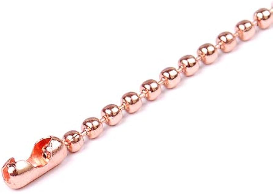 Amazon | Good-L カラーボールチェーン 【ピンクゴールド/100個