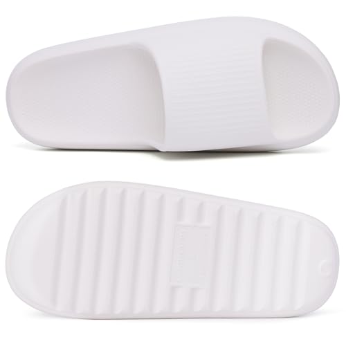 Image of Comwarm Cloud Slide Sandals for Women Men Ultra Comfort Recovery Pillow Slippers Soft Summer Beach Shoes with Low Arch Support