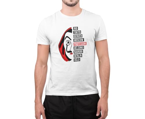 Inspired Money & The Heist Rio Tokyo Bella Ciao T-Shirt (Large) White