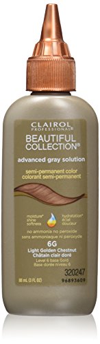 Clairol Beautiful Collection Advanced Gray Solution Hair Color, 3 fl oz, Light Golden Chestnut