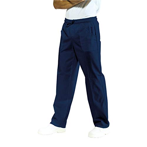 ISACCO - Pantalone Con Elastico Blu Cotone - S