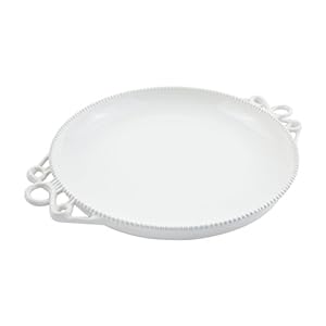 Bon Chef 2106 Aluminum Bolero Bowl, 14″ Diameter x 1-1/2″ Height, Sandstone White