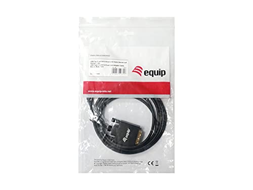 Câble USB de Type C mâle vers DVI mâle 1,8 m noir sans adaptateur